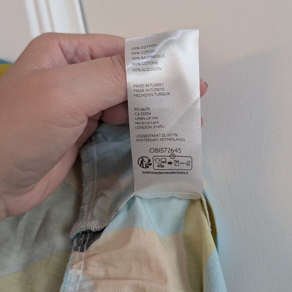 Anthropologie Y2K Style Flounce Cotton Skirt Size XS with Tie Waist - Picture 4 of 5